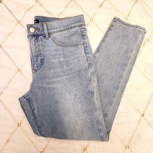 Express Mid Rise Skinny Jeans Size 10R Light‎ Wash Stretch Denim 5 Pocket GUC